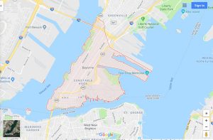 Bayonne NJ map
