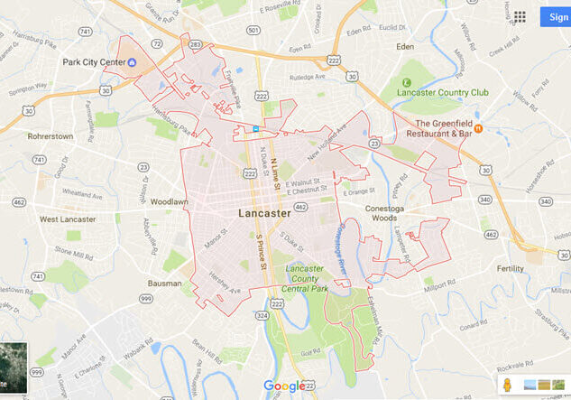 Lancaster PA map