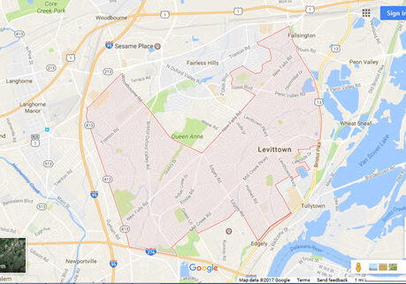 Map of Levittown pa
