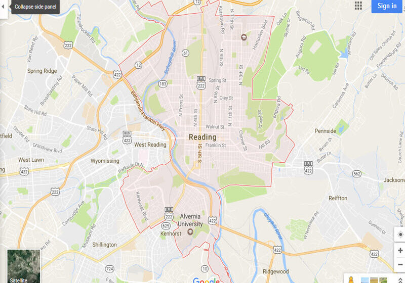 Map - Reading PA