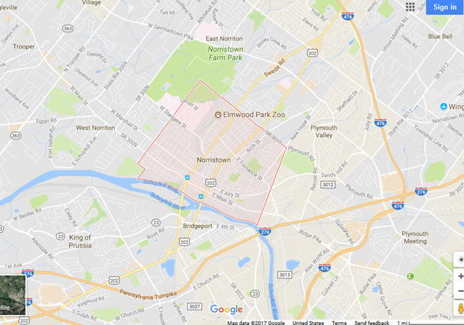 Norristown PA map