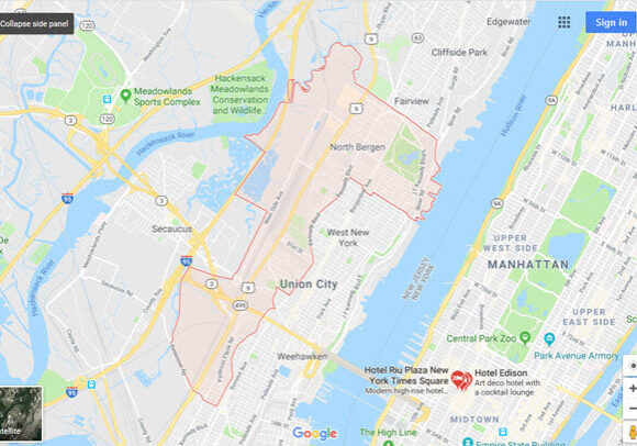North Bergen NJ map1