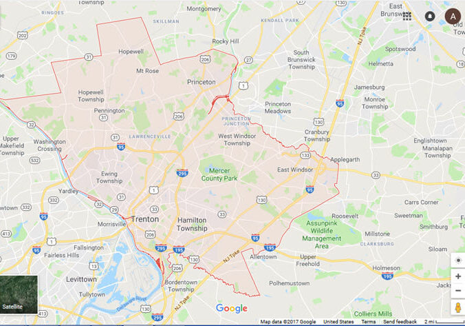 Trenton NJ map